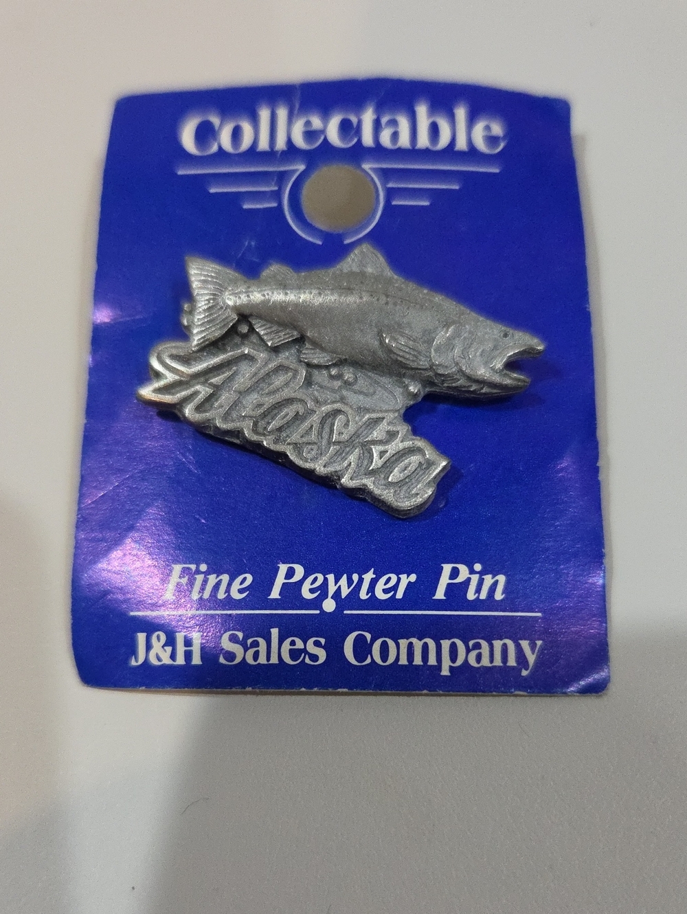 VINTAGE PEWTER ALASKA TACK PIN